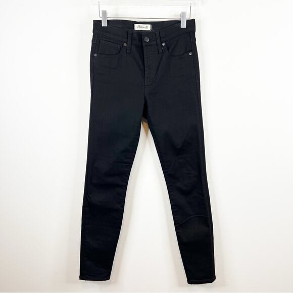 Madewell 9” High Rise Skinny Jeans 25 ISKO Stay Black Wash - Picture 2 of 7